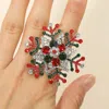 Fashnzfab Bubble Stone Snowflake Stretch Ring In Silver