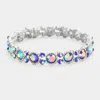 Fashnzfab Bubbly Crystal Round Evening Bracelet In Multi