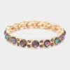 Fashnzfab Bubbly Crystal Round Evening Bracelet Vitrail Medium In Multi