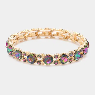 Fashnzfab Bubbly Crystal Round Evening Bracelet Vitrail Medium In Multi