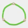 Fashnzfab Bubbly Station Stretch Bracelet Green In Green