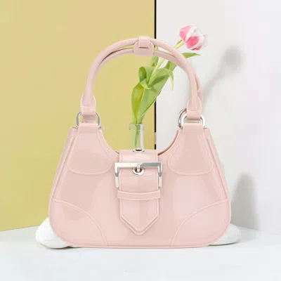 Fashnzfab Buckle Pointed Jelly Shoulder Bag / Hand Bag In Sand