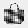 Fashnzfab Buffalo Check Patterned Tote Bag In White