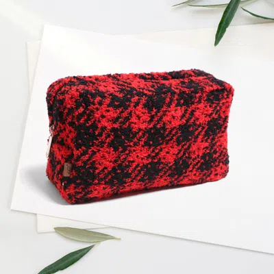 Fashnzfab Buffalo Check Travel Pouch Large In Multi