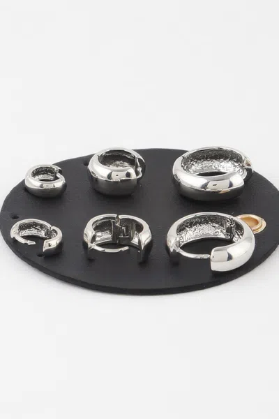 Fashnzfab Bulky Hoop Earrings Set In Gold