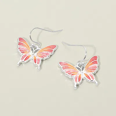 Fashnzfab Butterfly Charm Drop Dangle Earrings In Metallic
