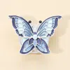 Fashnzfab Butterfly Magnetic Brooch In Blue