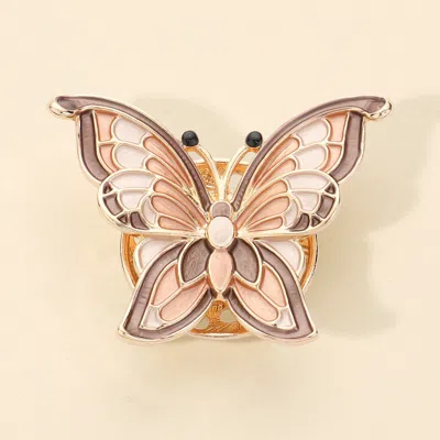 Fashnzfab Butterfly Magnetic Brooch In Multi