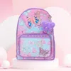 Fashnzfab Butterfly Patch Decorative Deluxe Backpack With A Pom Pom Keychain In Multi