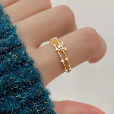 Fashnzfab Butterfly Ring (adjustable) In Gold