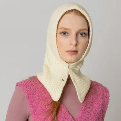 Fashnzfab Buttoned Snood Hat In Pink