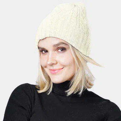 Fashnzfab Cable Knit Cuff Beanie Hat In Multi