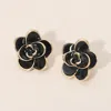 Fashnzfab Camellia Flower Stud Earrings In Multi