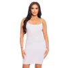 Fashnzfab Cami Open Back Mini Dress In White