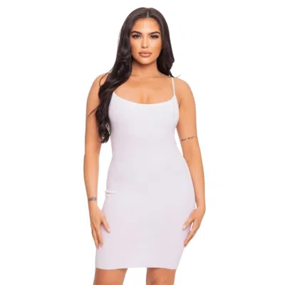Fashnzfab Cami Open Back Mini Dress In White