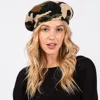 Fashnzfab Camo Knit Beret Hat In Multi