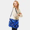 Fashnzfab Camo Puffer Tote Bag In Blue
