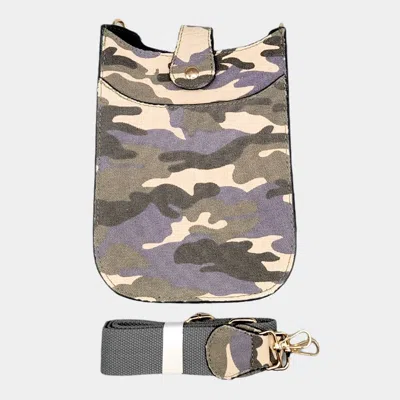 Fashnzfab Camouflage Patterned Crossbody Bag In Gray