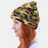 Fashnzfab Camouflage Patterned Soft Basic Beanie Hat In Green