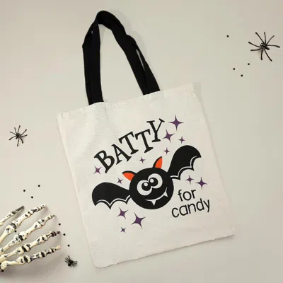 Fashnzfab Candy Monster Halloween Message Tote Bag In Black