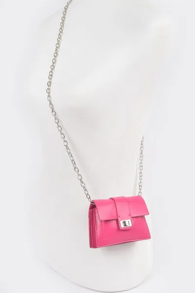 Fashnzfab Card Crossbody Wallet In Pink
