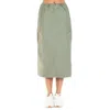 Fashnzfab Cargo Skirt With Drawstring Midi Skirt In Green
