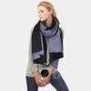 Fashnzfab Cashmere Feel Two Side Pom Pom Scarf In Black