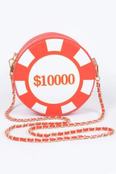 Fashnzfab Casino Chip Fun Bag In Orange