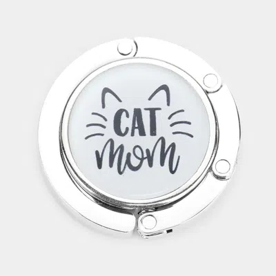 Fashnzfab Cat Mom Folding Table Purse Bag Hook Hanger In Multi
