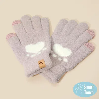 Fashnzfab Cat Paw Pointed Smart Touch Gloves In Gold