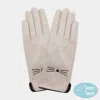 Fashnzfab Cat Pointed Faux Suede Smart Touch Gloves In Gray