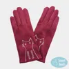 Fashnzfab Cat Pointed Faux Suede Smart Touch Gloves In Brown