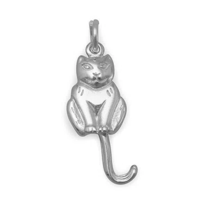 Fashnzfab Cat With Movable Tail Charm In Red