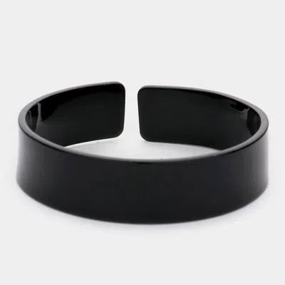 Fashnzfab Celluloid Acetate Adjustable Bracelet Black
