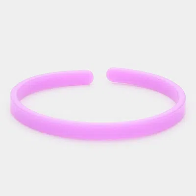 Fashnzfab Celluloid Acetate Adjustable Bracelet Lavender In Purple