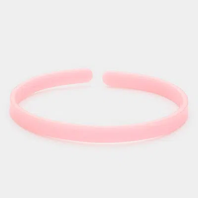 Fashnzfab Celluloid Acetate Adjustable Bracelet In Pink