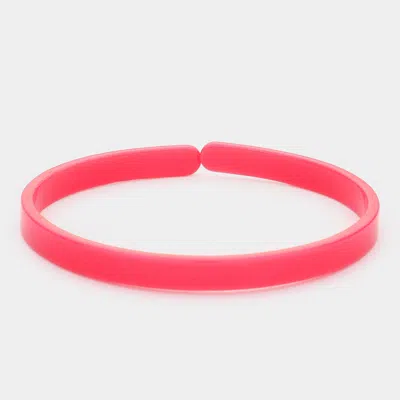 Fashnzfab Celluloid Acetate Adjustable Bracelet In Red