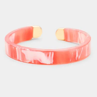 Fashnzfab Celluloid Acetate Cuff Bracelet In Multi