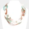 Fashnzfab Celluloid Acetate Link Necklace In Multi