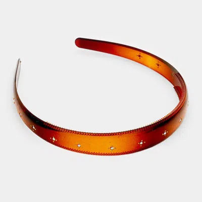 Fashnzfab Celluloid Headband In Brown