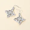 Fashnzfab Celtic Knot Drop Earrings In Multi