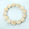 Fashnzfab Ceramic Shell Beaded Stretch Bracelet In White