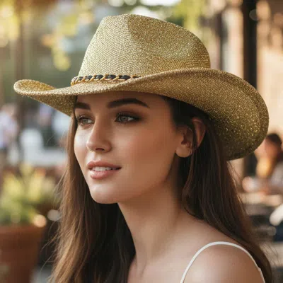Fashnzfab Chain Belt Accent Festive Fedora Hat In Pink