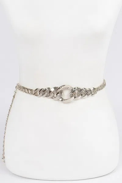 Fashnzfab Chain Belt In Silver