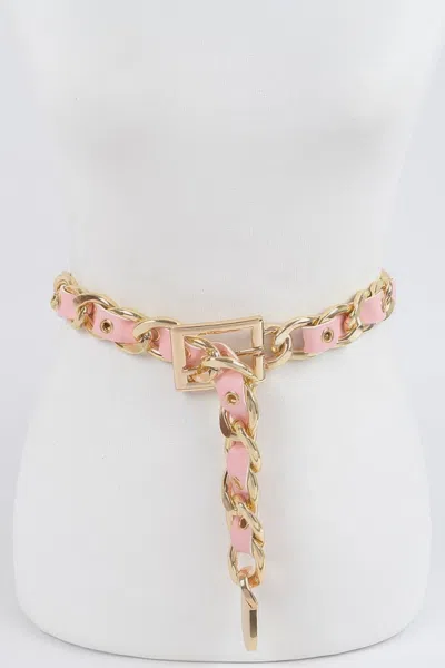 Fashnzfab Chain Fashion Belt In Green