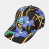 Fashnzfab Chain Flower Patterned Baseball Cap In Black