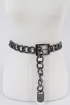 Fashnzfab Chain Link Belt In Black