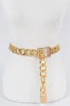 Fashnzfab Chain Link Belt In Gold