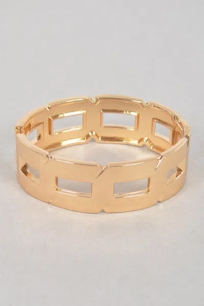 Fashnzfab Chain Metal Bracelet In Gold