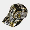 Fashnzfab Chain Patterned Baseball Cap In Black
